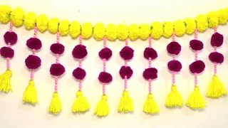 Woolen Craft Idea | Door Toran Making | Home Decoration Idea | Diwali Toran Decoration ideas 2019