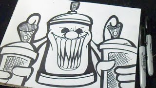 como desenhar aerossol Grafite (fácil)