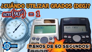 ???? ¿Cuando debo usar grados (DEG) en la calculadora? | Calculadora científica | Shorts