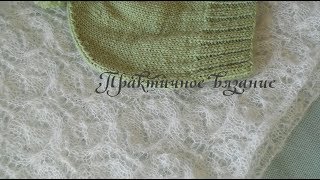 Диагональный шарфик и шапочка тунисским крючком.