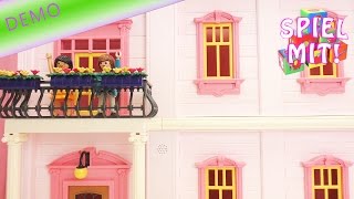 Playmobil Puppenhaus einrichten | buntes Kinderzimmer und Romantik Bad aufbauen | Demo