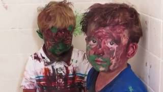 Kids covered in paint...HILARIOUS!!!