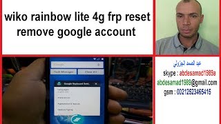 wiko rainbow lite 4g frp reset remove google account