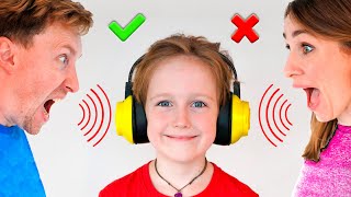 КУПЛЮ ВСЕ что УСЛЫШИШЬ челлендж ЗАЧЕМ папа ЗАБРАЛ телефон и наушники? Веселая семья Илья и Картонка