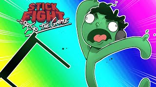 Stick Fight Funny Moments - Nogla Cheats, Then Ragequits Stick Fight!