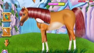 Мультик игра Уход за лошадью перед поездкой (Horse Caring Mane Tressage)