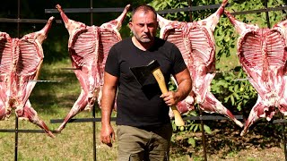 ROASTING MEAT over a FIRE.