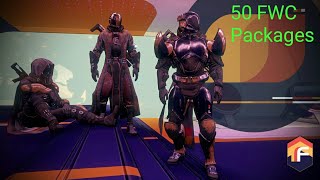 Opening 50 Future War Cult Packages Destiny 2