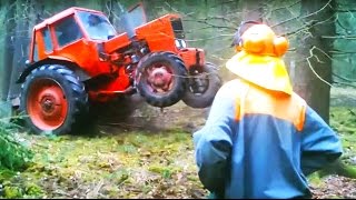 Тракторы БЕЛАРУС МТЗ в польских лесах - компиляция / Forestry tractors MTZ in Poland