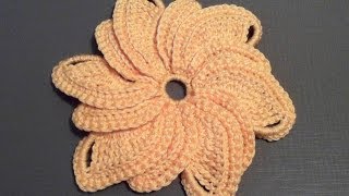 ВЯЗАНИЕ КРЮЧКОМ   СПИРАЛЬНЫЙ ЦВЕТОК ДЛЯ ИРЛАНДСКОГО КРУЖЕВА