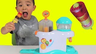 Making Icy Pop Fruity Hoops Factory Fun DIY Yummy Kids Popsicle Maker Ckn Toys