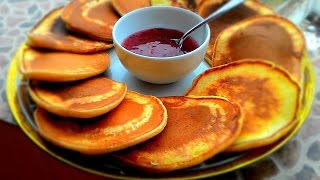 Яблочные панкейки на прокисших сливках, Apple Pancake in the sour cream