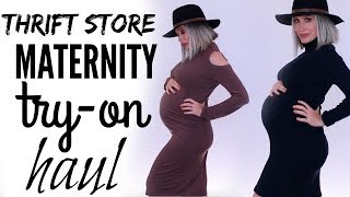 THRIFT STORE MATERNITY TRY-ON HAUL