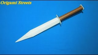 Как сделать нож из бумаги. Нож из бумаги
