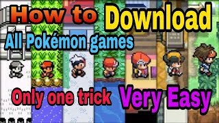 How to download all Pokémon games in gba very easy trick only one website.