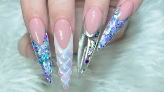 ??‍♀️ MERMAID AQUARIUM ACRYLIC NAILS TUTORIAL ??‍♀️