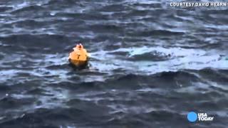 Watch Disney crew rescue man who fell off cruise ship