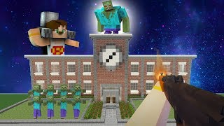 OKULA ZOMBİ BASKINI (Minecraft Zombi Rüyası)