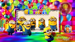 Футаж MINIONS HAPPY BDAY. Happy birthday. FOOTAGE FOR KIDS