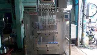 Máy đóng gói cafe tốc hành, 6 line (Coffee packing machine, 6 line).