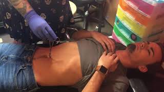 Belly button piercing