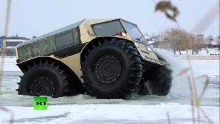 Real ATV: Russian badass lunar-rover like truck storms swamps, lakes, forests