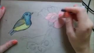 Как рисовать пастелью/ sketch crayon