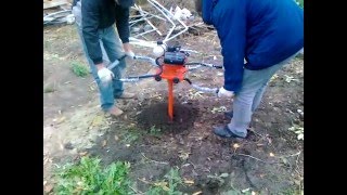 Ямобур бурение сваи ручным буром установка столбов
