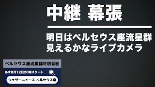 【配信終了】明日はペルセウス座流星群!今日も流星見えるかなライブカメラ　ウェザーニュース