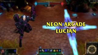 Neon Arcade Lucian LoL Custom Skin ShowCase