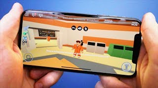 Playing Roblox on the iPhone X!