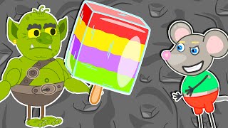 Mouse Family ? Journey to the Center of the Earth. Rainbow Ice cream | Cartoon for Kids