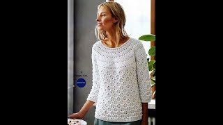 Кофточка Крючком, Связанная Сверху - 2019 / Blouse Crocheted Top