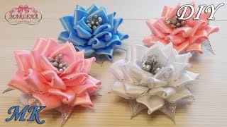 РОЗЫ из лент. Нарядные резинки для волос. Канзаши МК/DIY ?