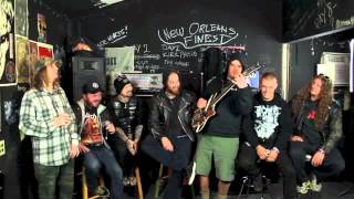 King Parrot stops by Housecore HQ
