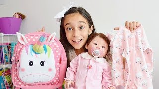 ENXOVAL DA MINHA BEBÊ REBORN ★ Mochila, brinquedos, roupinhas e acessórios da minha boneca Isabella