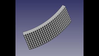 Freecad Насечка на криволинейную поверхность