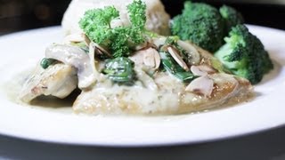 Chicken Breast with creamy mushroom white wine sauce
