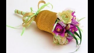 Оригинальная открытка-закладка-колокольчик поделки из бумаги оригами День Учителя Знаний Школа