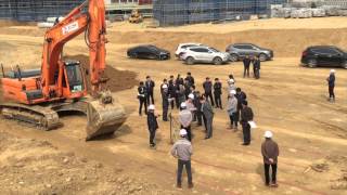 3D 굴삭기레벨 머신컨트롤 수자원공사 현대건설 대우건설 시연회 (Topcon X-33)
