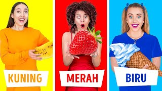MAKAN SATU WARNA MAKANAN SELAMA 24 JAM || Tantangan Satu Warna Makanan Paling Lucu oleh 123 GO Like!