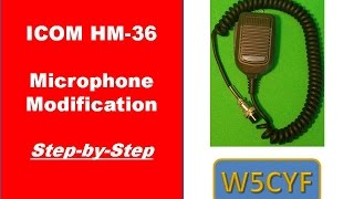 ICOM HM-36 Microphone Modification