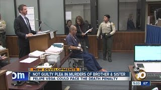 Suspect in shooting deaths of brother and sister pleads not guilty