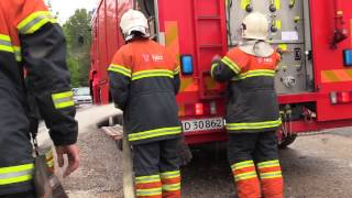 25-05-2015. Gas lednings brud på Hejrevej i Holbæk.