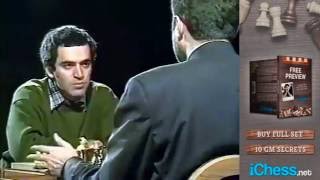 Kasparov explains ? win vs Karpov (1990 RARE FOOTAGE)