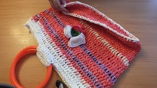 №2 Сумка крючком Вязание из целлофановых пакетов Сумка из пакетов Crochet Bag