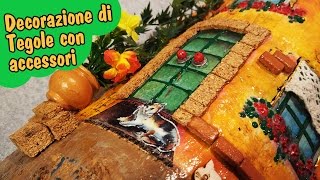 Decorare le tegole - Decoupage di Giovanna