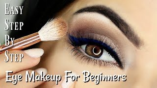 Beginner Eye Makeup Tips & Tricks | Blue Eyeliner + Red Lips