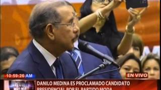 Danilo Medina es proclamado candidato presidencial por el partido MODA