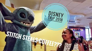Stitch Steals Coffee?!?! ☕ | Disney Trip 2018 (video #2)